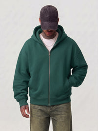 FELPA NEW JOB BRAND CON CAPPUCCIO ZIP OVER BOXY FIT ART GB28