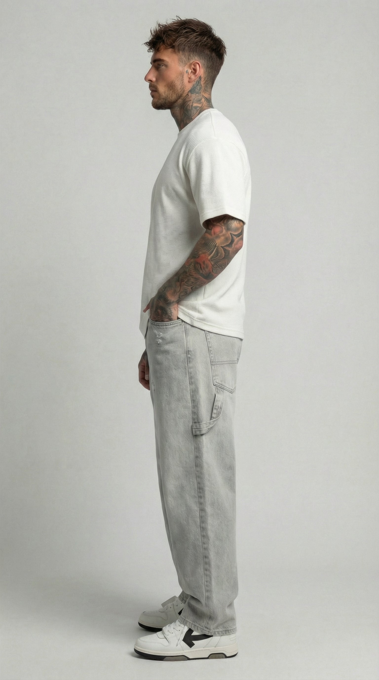 JEANS UOMO CARPENTER STRAIGHT LAVAGGIO GRIGIO  FIT  BERNA - ART. 261202 -30