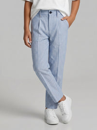 PANTALONE BERNA KIDS BAMBINO RIGHE CELESTE ART 240212 30