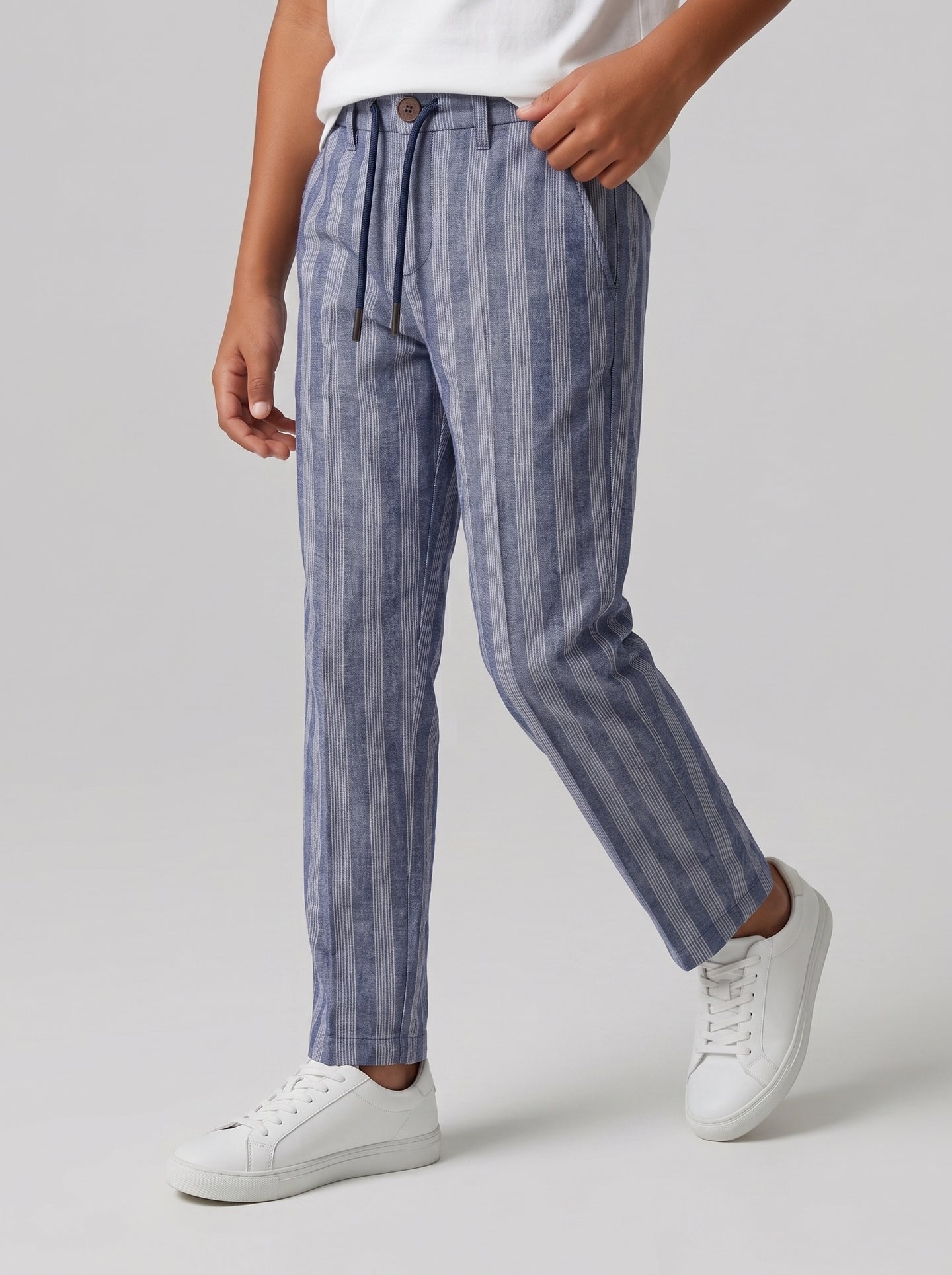 PANTALONE BERNA KIDS BAMBINO RIGHE BLU ART 240146 3