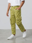 PANTALONE BERNA KIDS CARGO  BAMBINO VERDEACIDO ART K 23073 174
