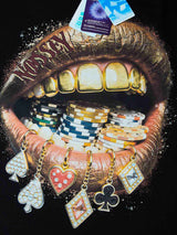T-SHIRT NOISSEY  BLACK BOXYFIT OVERSIZE ART BOCCA POKER