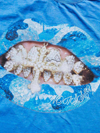 T-SHIRT NOISSEY OVERSIZE  ICY BLUE ART BOCCA DIAMON CAMO PRINT