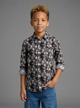 CAMICIA BERNA KIDS FANTASIA FOGLIE ART 22573 2