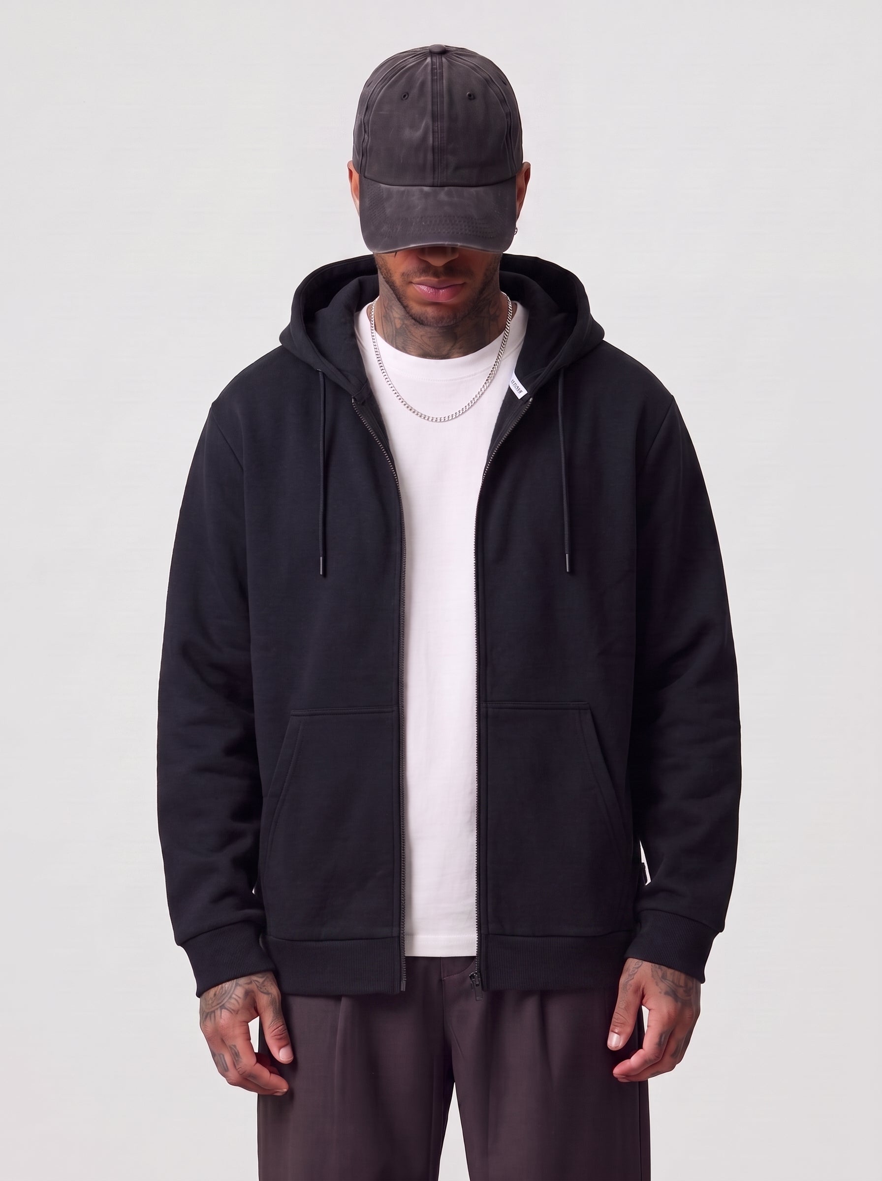 FELPA ONLY&SONS CON ZIP E CAPPUCCIO ART 22018684