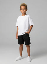 BERMUDA  JACK & JONES BAMBINO CARGO  IN FELPA  REGULAR NERO ART 12254213