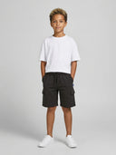 BERMUDA  JACK & JONES BAMBINO CARGO  IN FELPA  REGULAR NERO ART 12254213