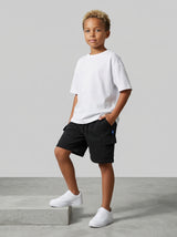 BERMUDA  JACK & JONES BAMBINO CARGO  IN FELPA  REGULAR NERO ART 12254213