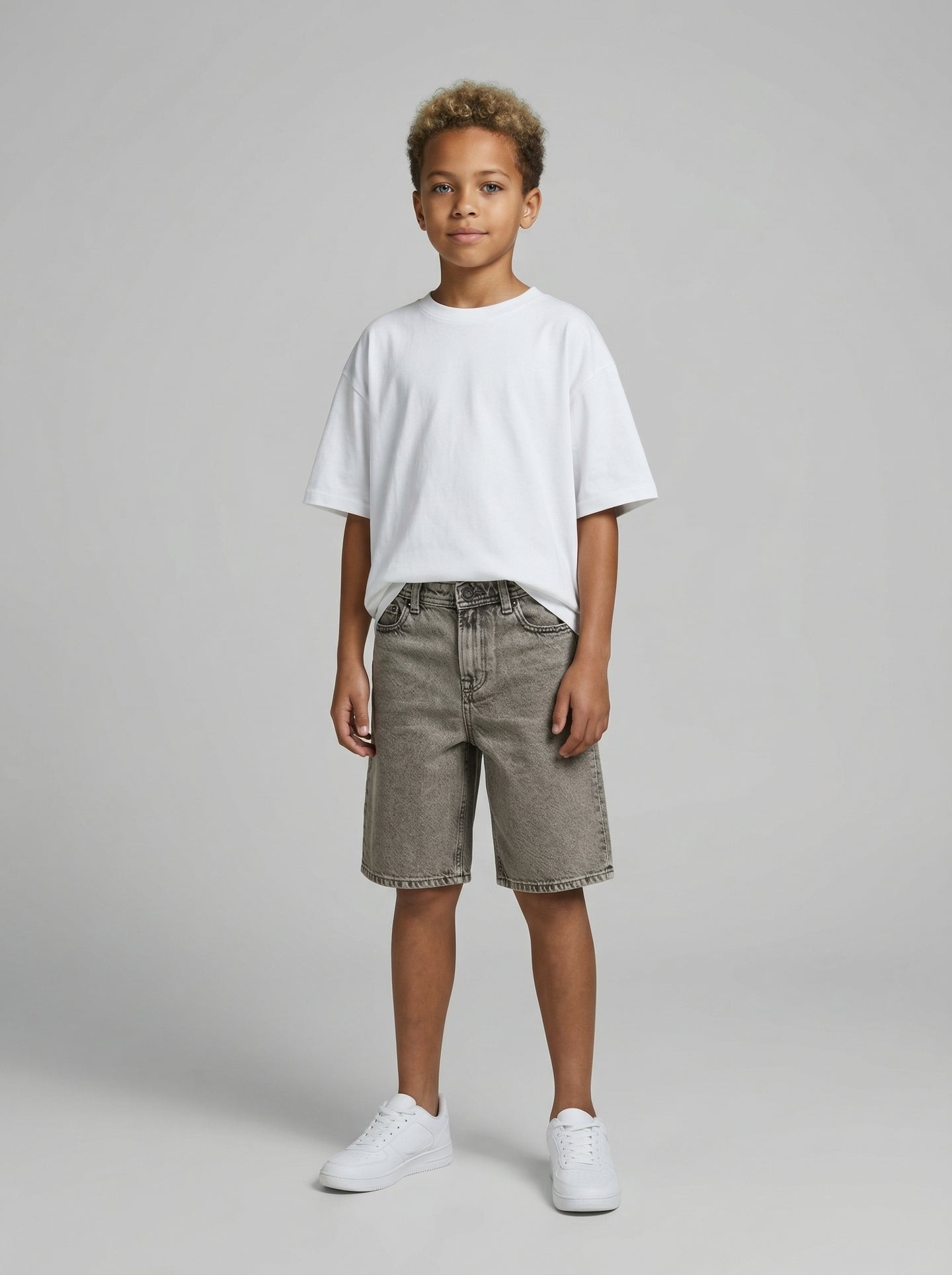 BERMUDA JACK & JONES BAMBINO BAGGY FIT GREY JJIALEX  ART  12289329