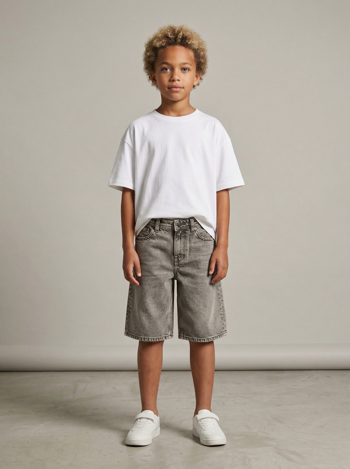 BERMUDA JACK & JONES BAMBINO BAGGY FIT GREY JJIALEX  ART  12289329