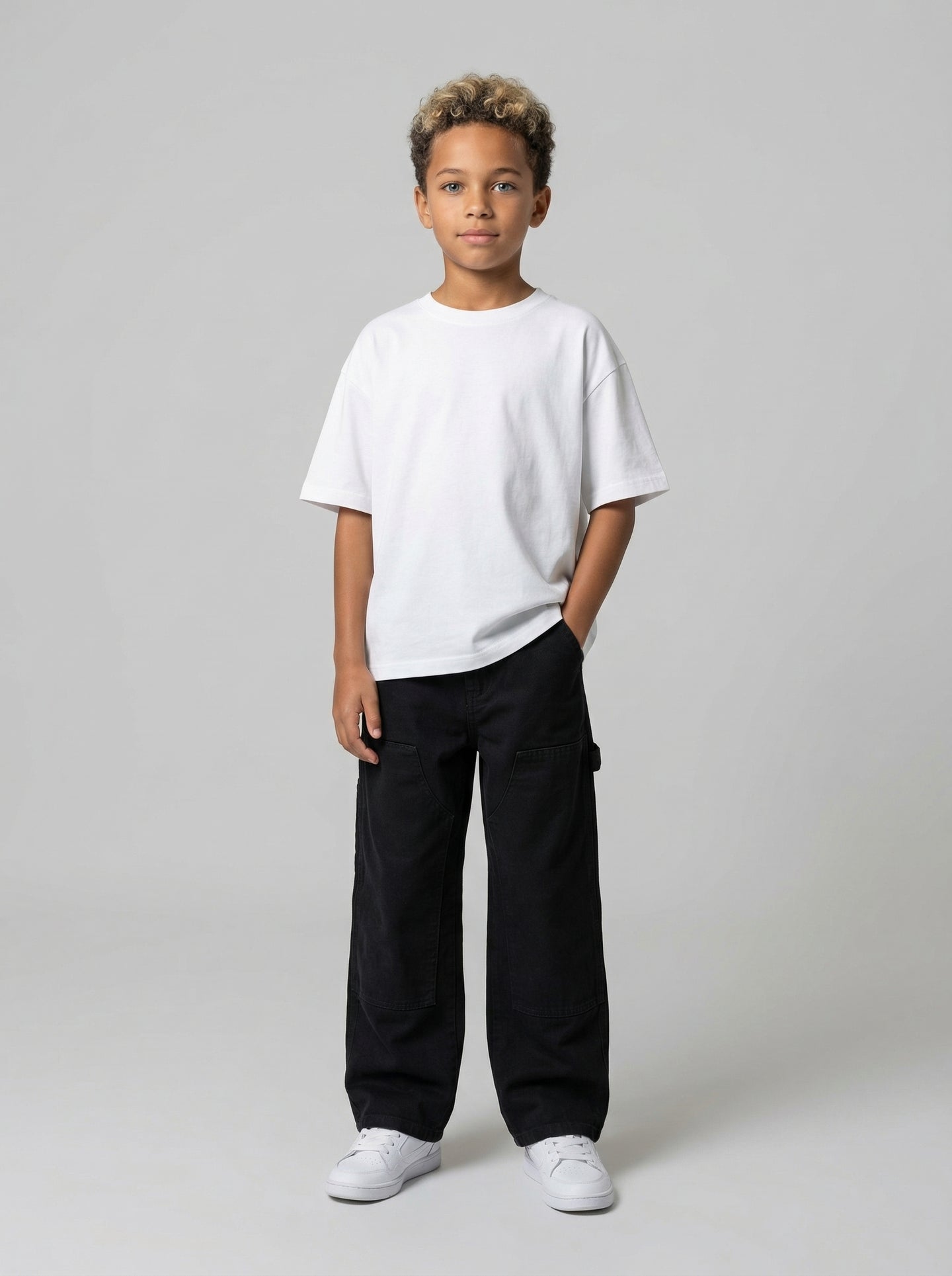 PANTALONE CARPENTER NERO E BEIGE BAMBINO  - JACK & JONES ART.12268958