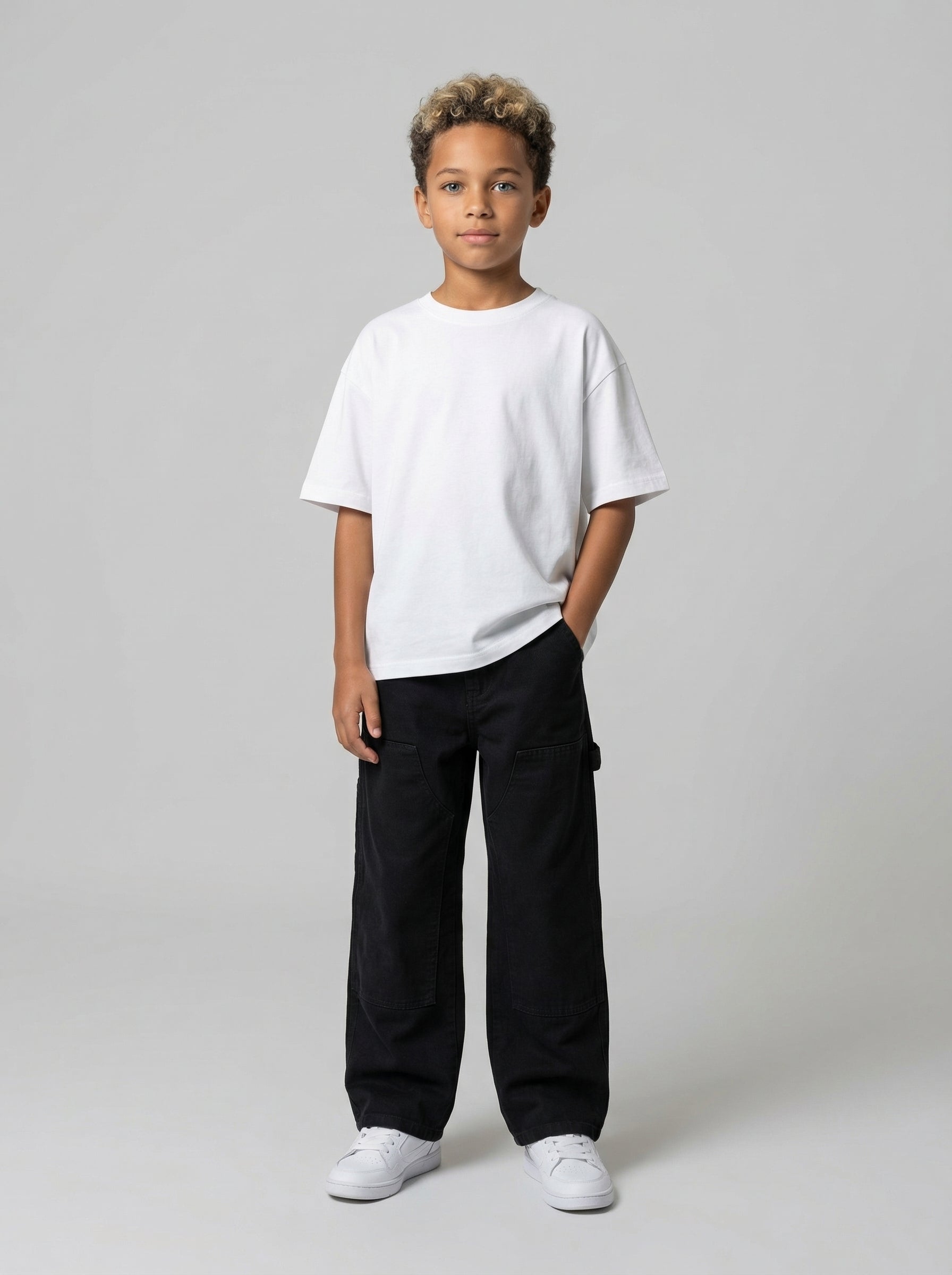 PANTALONE CARPENTER NERO E BEIGE BAMBINO  - JACK & JONES ART.12268958