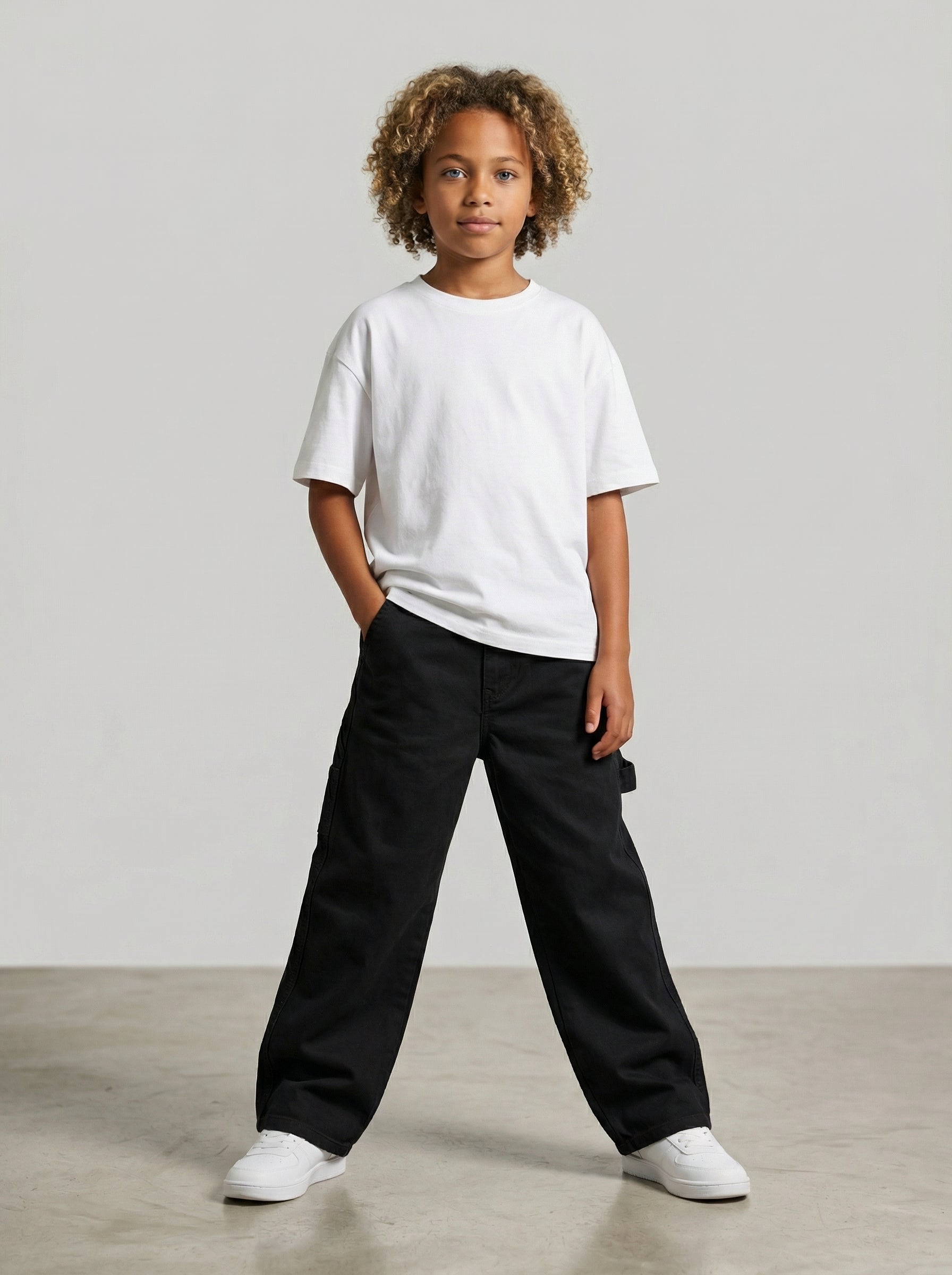 PANTALONE CARPENTER NERO E BEIGE BAMBINO  - JACK & JONES ART.12268958