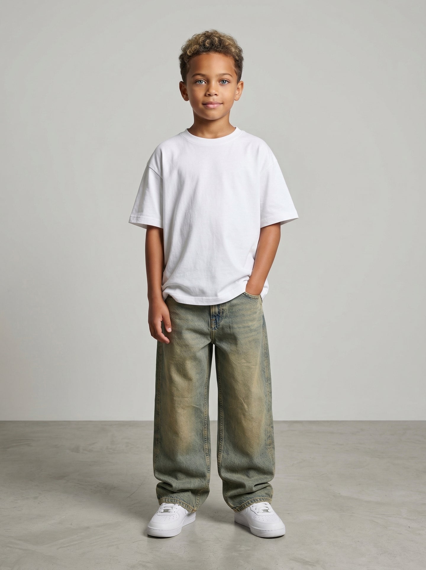 JEANS ALEX  BLUE DENIM SABBIATO BAMBINO - JACK & JONES ART. 12291903