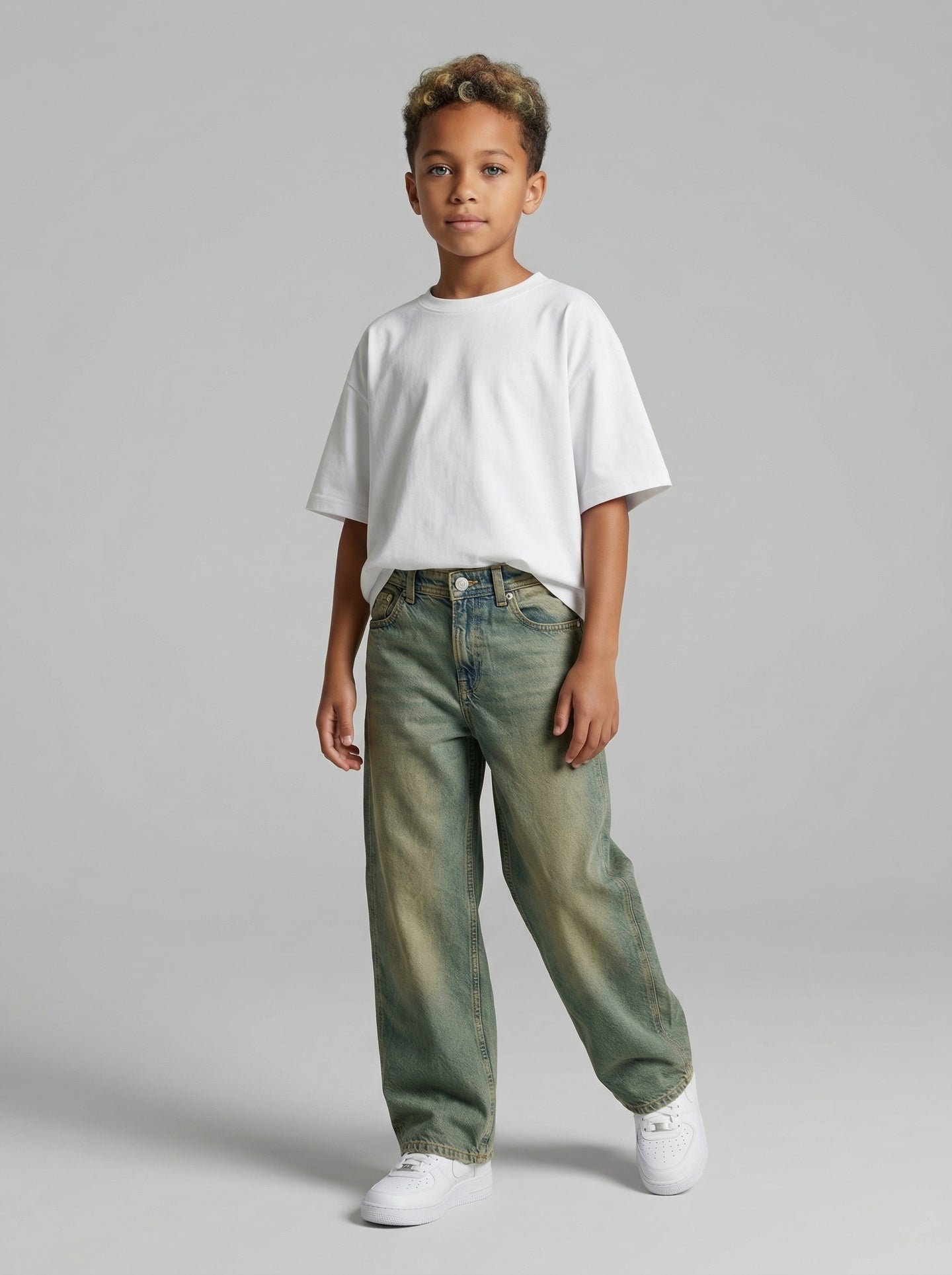 JEANS ALEX  BLUE DENIM SABBIATO BAMBINO - JACK & JONES ART. 12291903