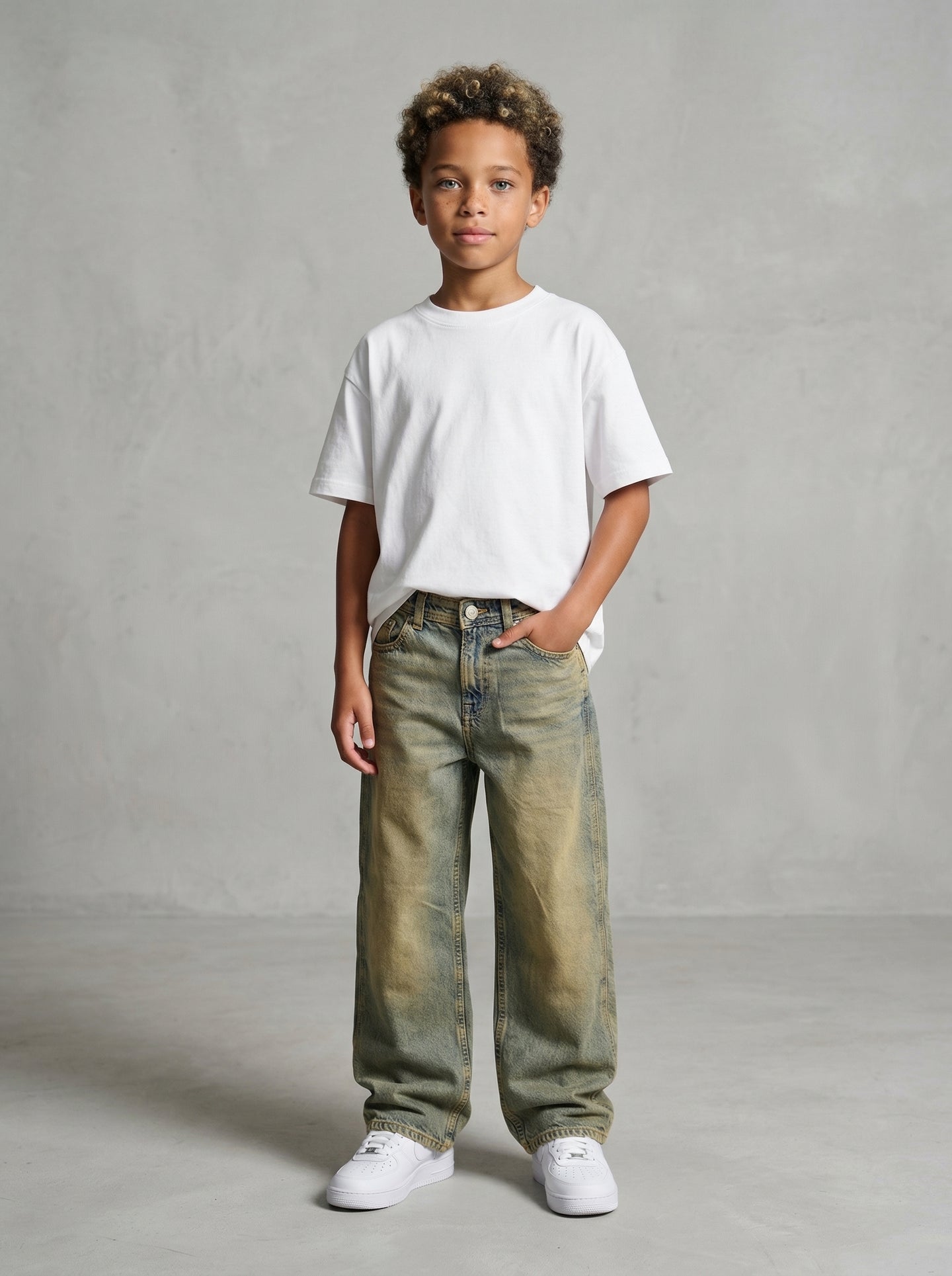 JEANS ALEX  BLUE DENIM SABBIATO BAMBINO - JACK & JONES ART. 12291903