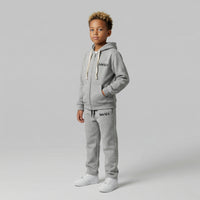 FELPA ZIP OVER BAMBINO CON CAPPUCCIO BASICA LOGO - HAMEN - ART. LOGO.H