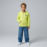 FELPA ZIP OVER BAMBINO CON CAPPUCCIO BASICA LOGO - HAMEN - ART. LOGO.H