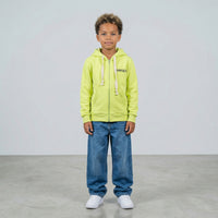 FELPA ZIP OVER BAMBINO CON CAPPUCCIO BASICA LOGO - HAMEN - ART. LOGO.H