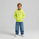 FELPA ZIP OVER BAMBINO CON CAPPUCCIO BASICA LOGO - HAMEN - ART. LOGO.H