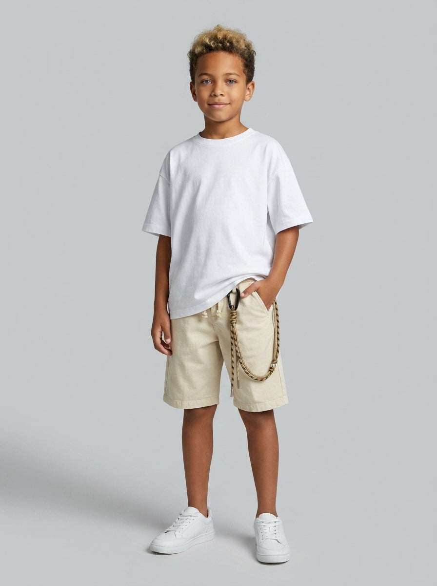 BERMUDA BERNA KIDS BAMBINO CON PORTACHIAVI PANNA  ART K 240197 128
