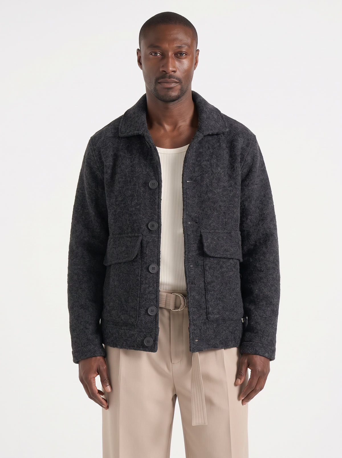 GIUBBINO BL11 WORKER IN PANNO ANTRACITE ART WORKER23