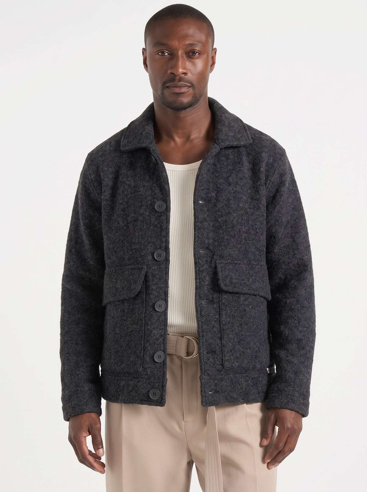 GIUBBINO BL11 WORKER IN PANNO ANTRACITE ART WORKER23