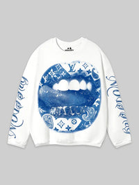T-SHIRT NOISSEY LONG SLEVE STAMPA BOCCA BLU