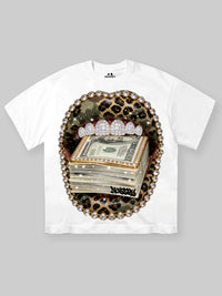 T-SHIRT NOISSEY OVERSIZE BIANCA ART BOCCA LEOPARD
