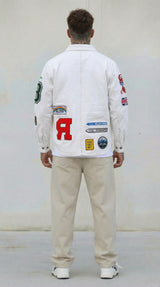 GIUBBINO GIACCA UOMO BERNA BIANCO CON PATCH - ART. 261227-30