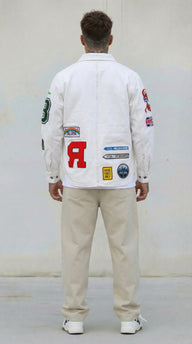 GIUBBINO GIACCA UOMO BERNA BIANCO CON PATCH - ART. 261227-30