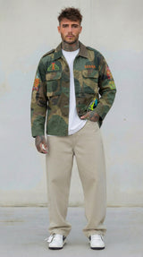 GIUBBINO OVERSHIRT UOMO BERNA CAMOU  RICAMI AZTECHI - ART. 26128430