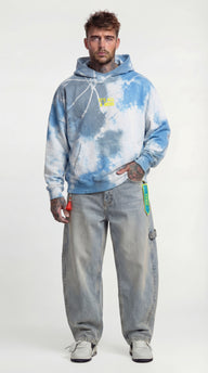 FELPA CON CAPPUCCIO  OBLO' PIU' TIE DYE    - BERNA - ART. 261066 - 89