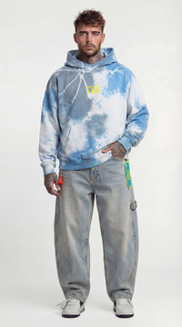 FELPA CON CAPPUCCIO  OBLO' PIU' TIE DYE    - BERNA - ART. 261066 - 89