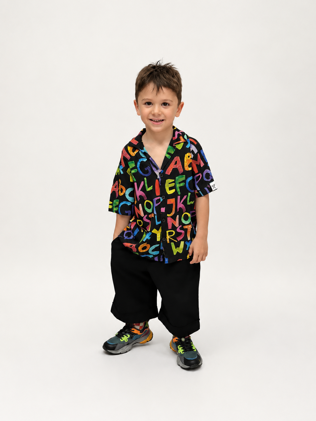 CAMICIA BERNA KIDS BAMBINO LETTERE COLORATE ART K 240219 30