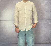 CAMICIA COREANA IN LINO - BERNA - *ART. 240424