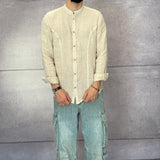 CAMICIA COREANA IN LINO - BERNA - *ART. 240424