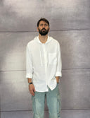 CAMICIONE MISTO LINO CON CAPPUCCIO - BERNA - *ART. 243103