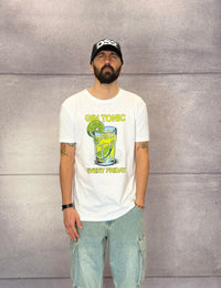 T-SHIRT SPACCHI STAMPA GIN TONIC - BERNA - ART. 2512962 - COL. BIANCO