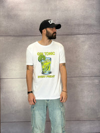 T-SHIRT SPACCHI STAMPA GIN TONIC - BERNA - ART. 2512962 - COL. BIANCO