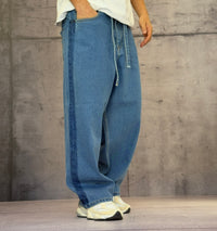 JEANS CON COULISSE - NEW JOB BRAND - ART. RELAXED BUGGY - COL. BLU DENIM