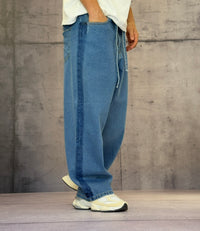 JEANS CON COULISSE - NEW JOB BRAND - ART. RELAXED BUGGY - COL. BLU DENIM