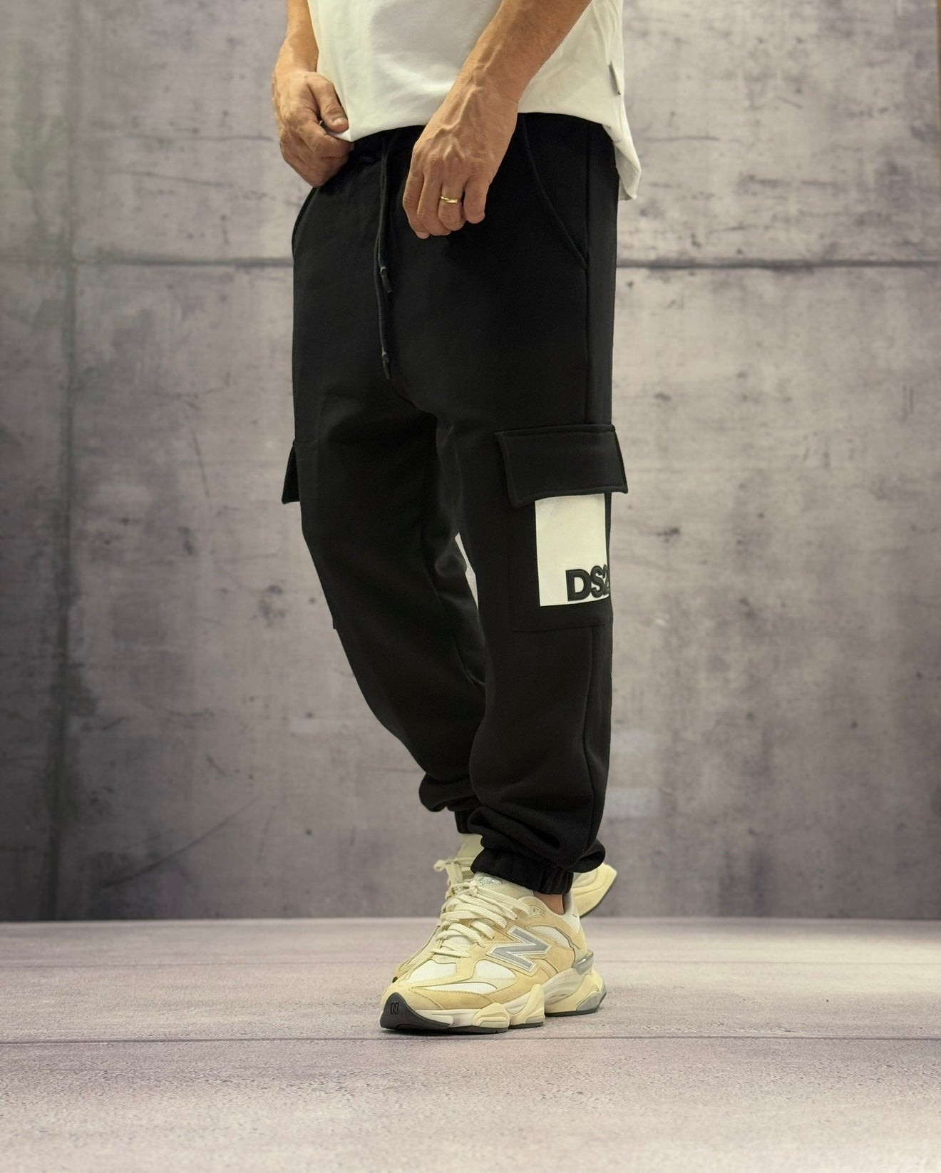 PANTALONE DI TUTA CARGO - DS2 - ART. FW25210 - COL. NERO