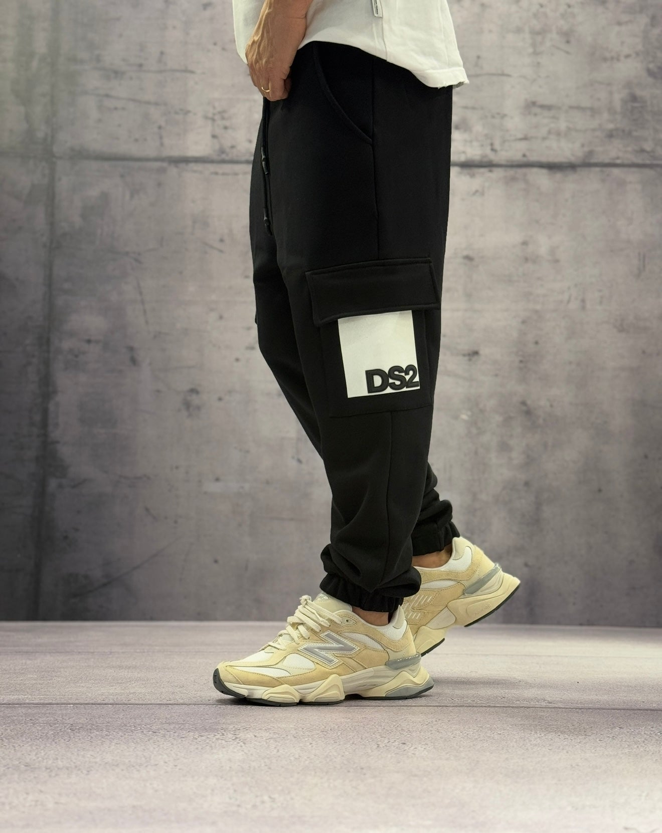 PANTALONE DI TUTA CARGO - DS2 - ART. FW25210 - COL. NERO