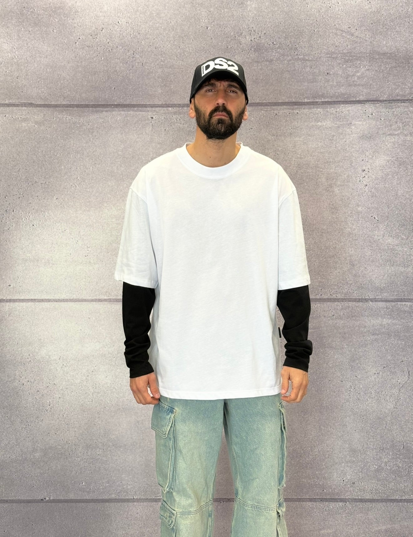 T-SHIRT OVERSIZE MANICA LUNGA - NEW JOB BRAND - ART. TSMAX - COMB