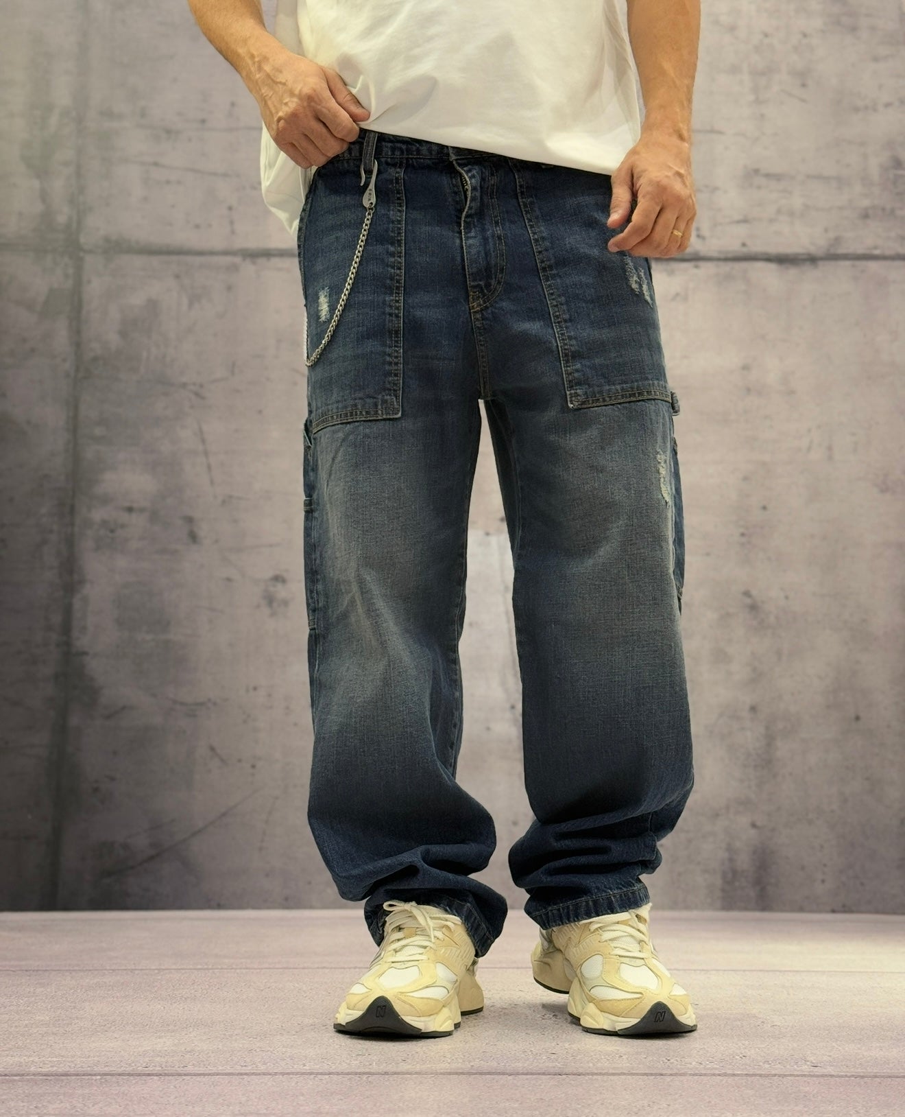 JEANS WORK DISTRESSED - BERNA - ART. 25200030 - COL. DENIM