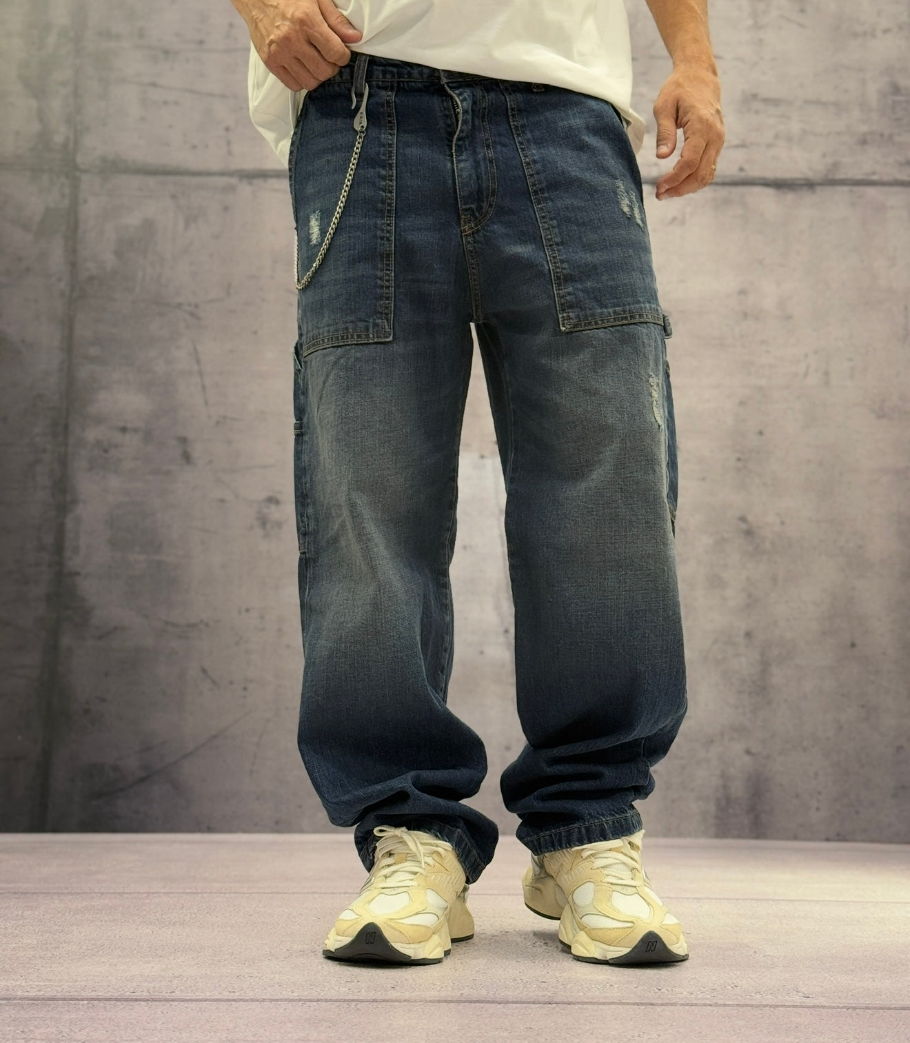 JEANS WORK DISTRESSED - BERNA - ART. 25200030 - COL. DENIM