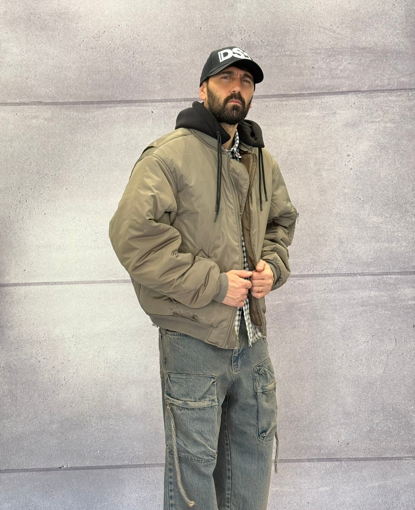 BOMBER CON CAPPUCCIO RIMOVIBILE - CATCH - ART. 24CK-024 - COL. KHAKI