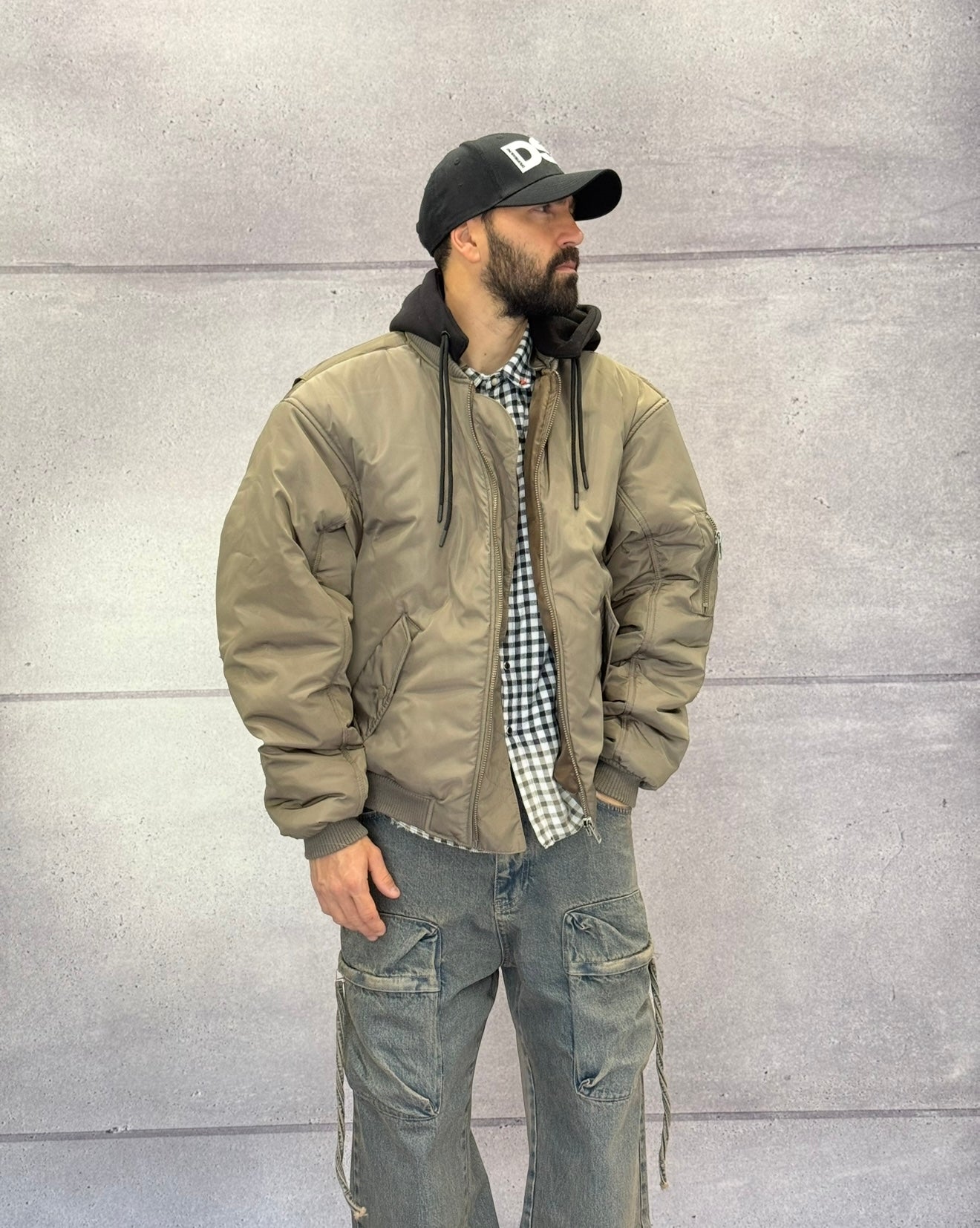 BOMBER CON CAPPUCCIO RIMOVIBILE - CATCH - ART. 24CK-024 - COL. KHAKI