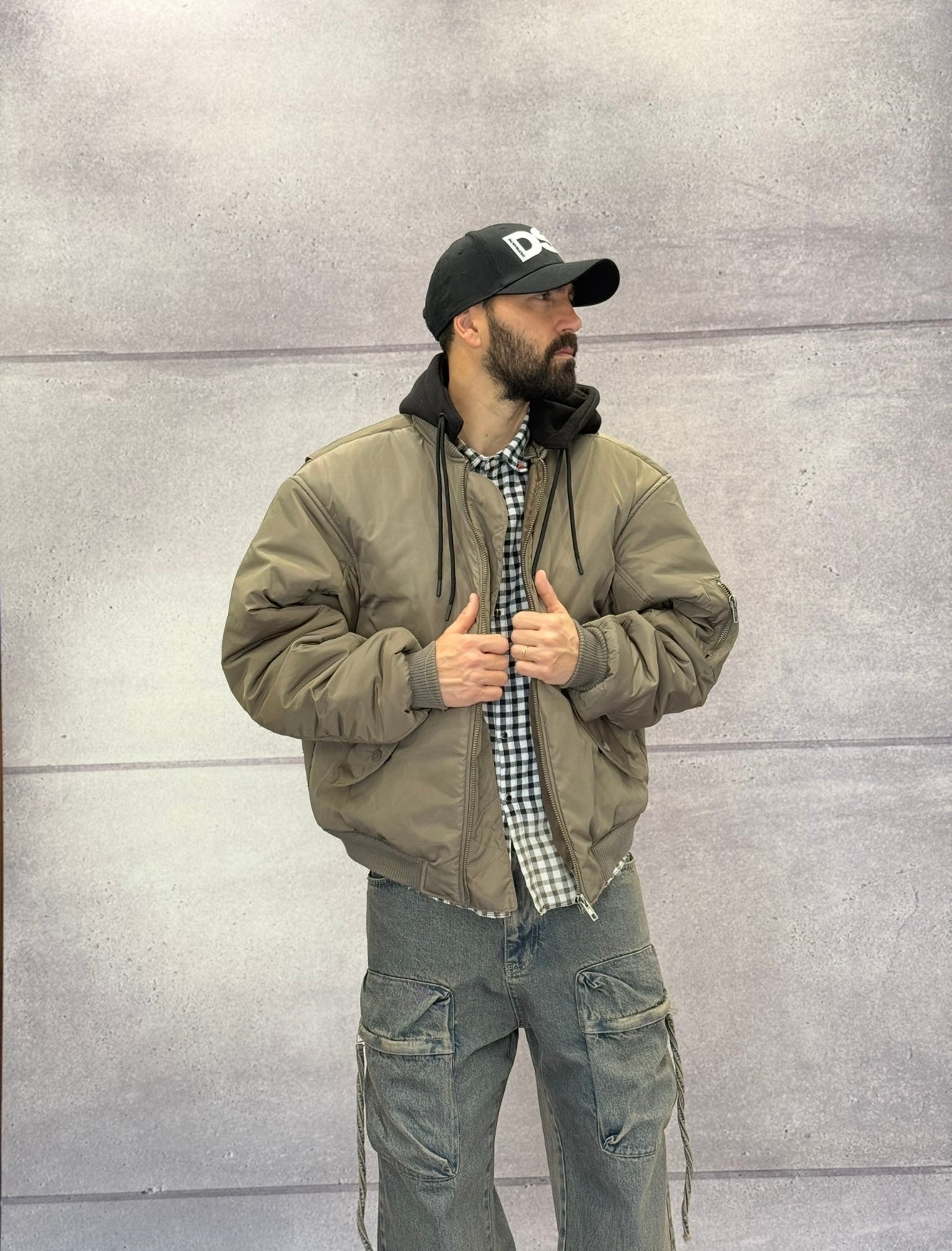 BOMBER CON CAPPUCCIO RIMOVIBILE - CATCH - ART. 24CK-024 - COL. KHAKI
